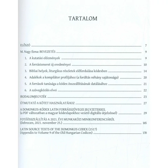 A Domonkos-kódex (1517) latin forrásszövegei