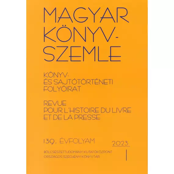 Magyar Könyvszemle 2023/1