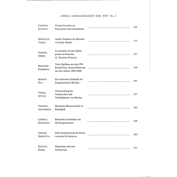 Pannonica provincialia et archaeologia