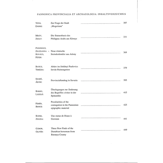 Pannonica provincialia et archaeologia