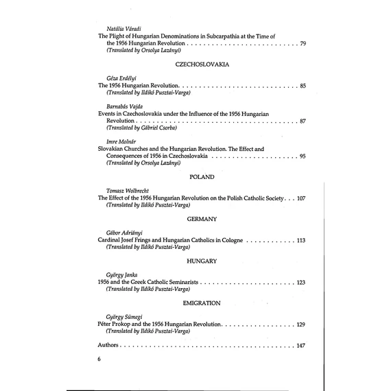 The Impact of the 1956 Hungarian Revolution on Religious Life in Eastern Europe