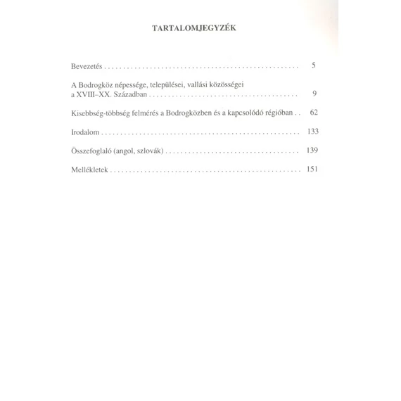 A Bodrogköz népessége a XVIII–XX. században