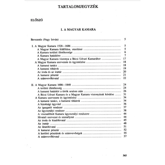 A Magyar Kamara és egyéb kincstári szervek