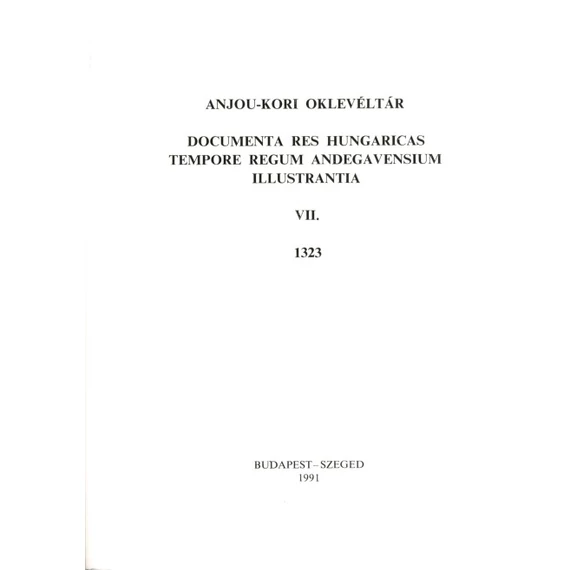 Anjou-kori Oklevéltár. VII. 1323