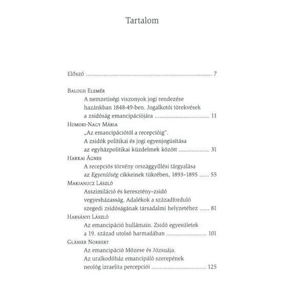 Emancipáció – Integráció vagy asszimiláció