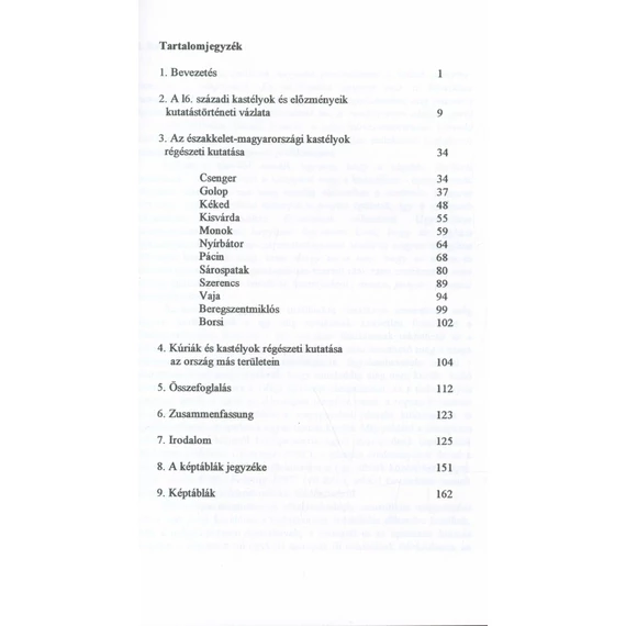 16. századi kastélyok Északkelet-Magyarországon