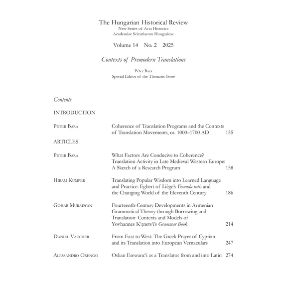 Hungarian Historical Review 2025/2