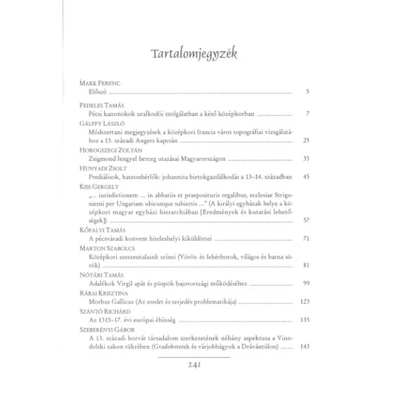 Medievisztikai tanulmányok