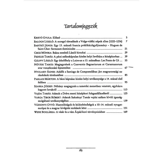 Tanulmányok a középkorról