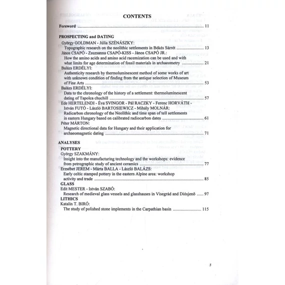 Archaeometrical Research in Hungary. II.