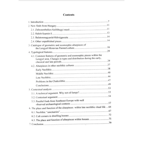 Cult Objects of the Neolithic Lengyel Culture – Connections and Interpretation