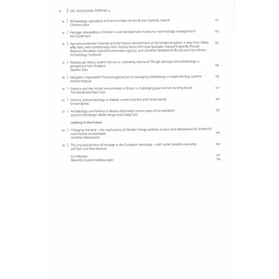 Heritage Management of Farmed and Forested Landscapes in Europe