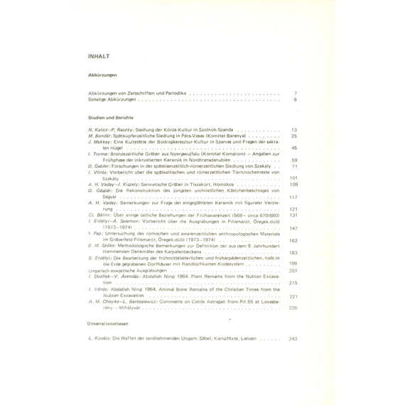 Mitteilungen des Archäologiscen Instituts der Ungarischen Akademie der Wissenschaften 10–11, 1980–81