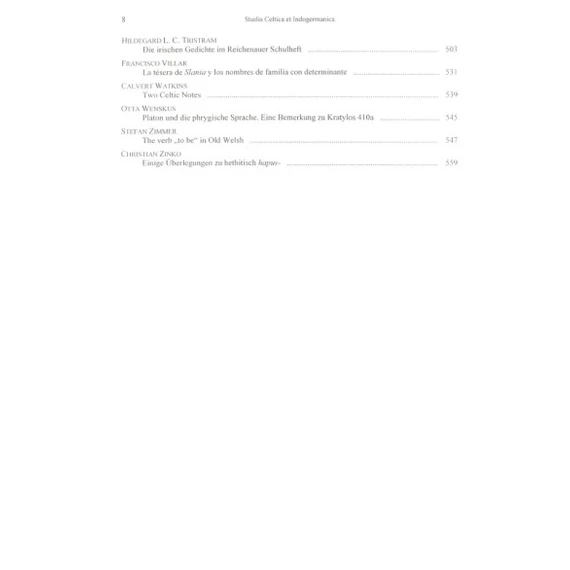 Studia Celtica et Indogermanica