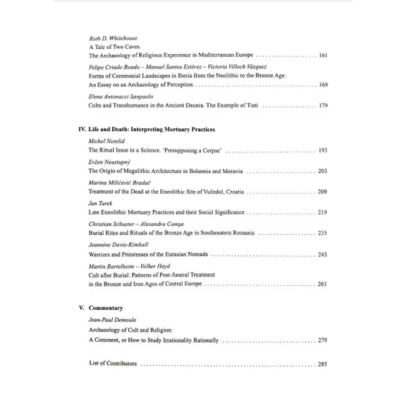 The Archaeology of Cult and Religion