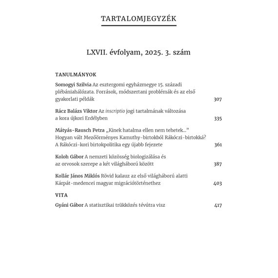 Történelmi Szemle 2025/3